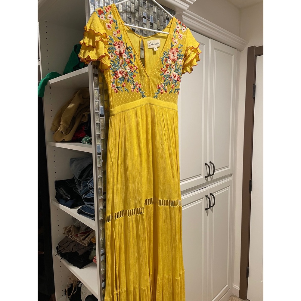Cleobella Ankle Length Sunshine Yellow Dress